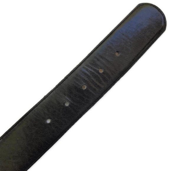 Leather Belt Wide Antique Silver Round Buckle L - Picture 2 of 6